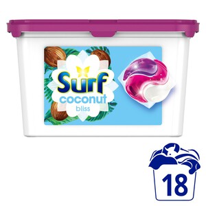 Surf 3 in 1 capsules coconut bliss 18 washes