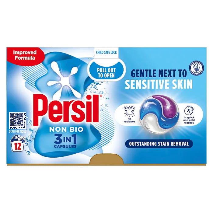 Persil 3 In 1 Non Bio Capsules 12 Wash