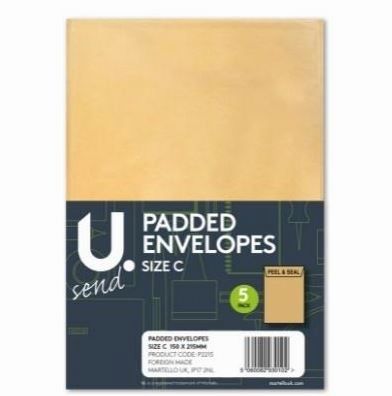 Padded envelope size c