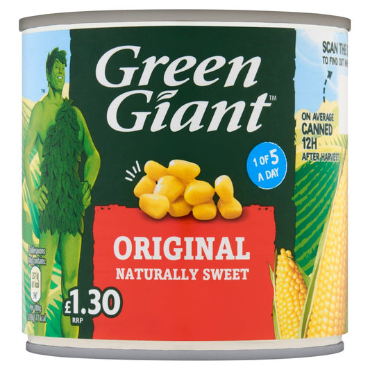 Green giant original naturally sweet sweetcorn 340g