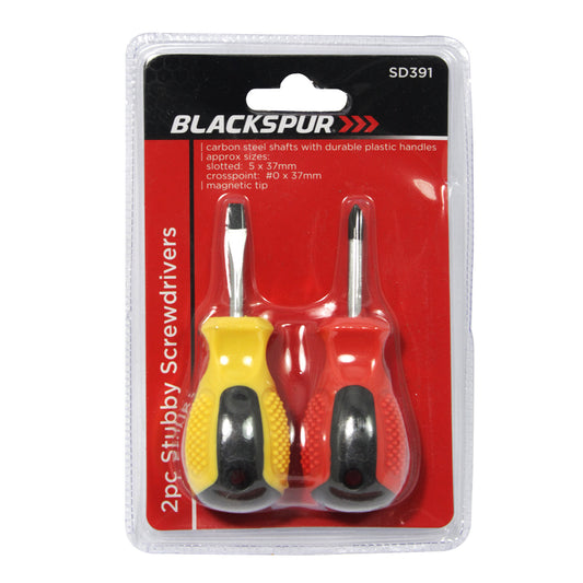 2pc stubby screwdrivers black spur