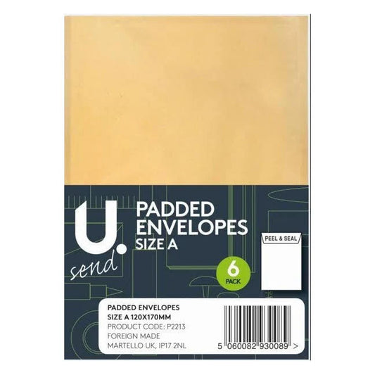 Padded envelopes size a