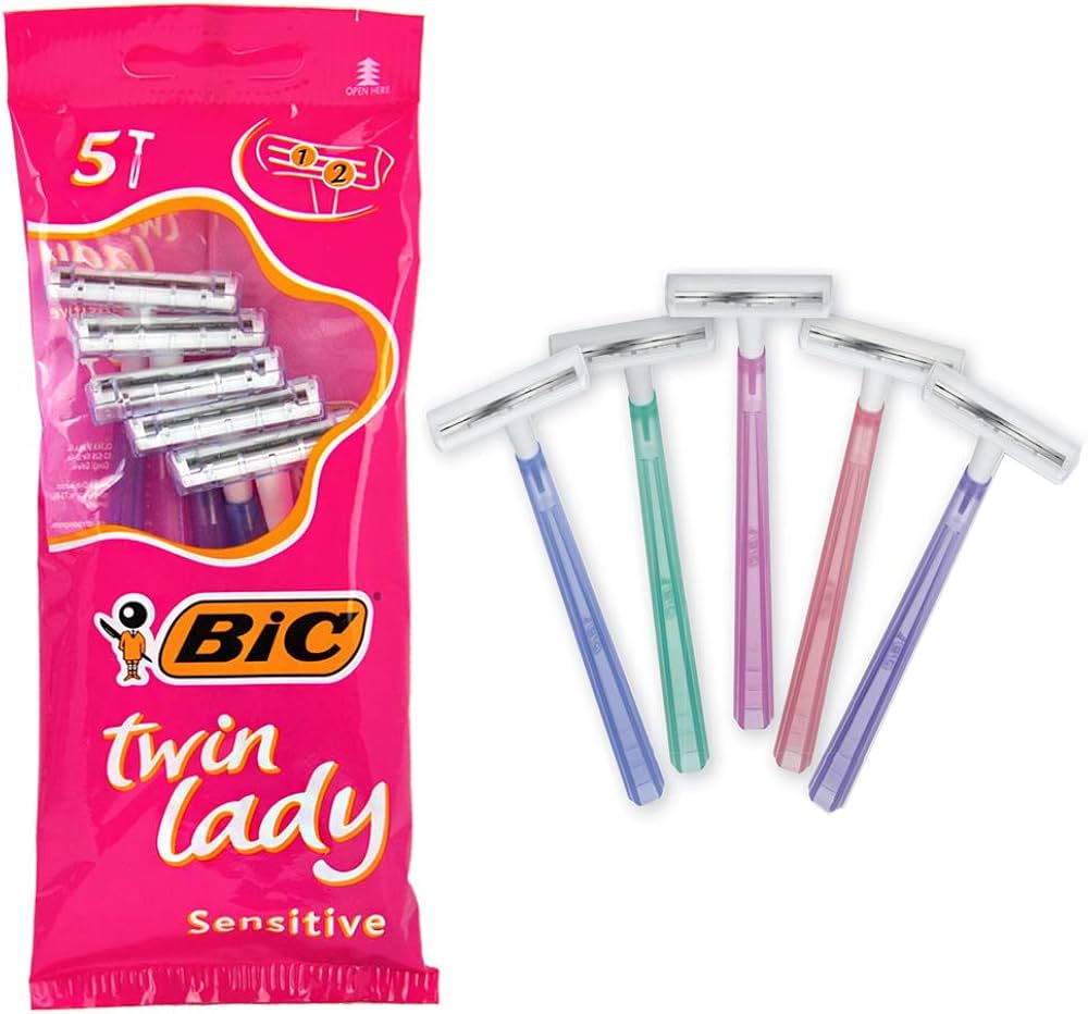 Bic twin lady 5 razors 2 blade