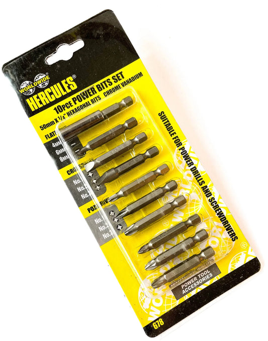 10pcs power bit set