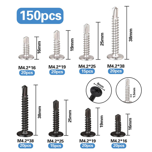 150 pcs tapping screws