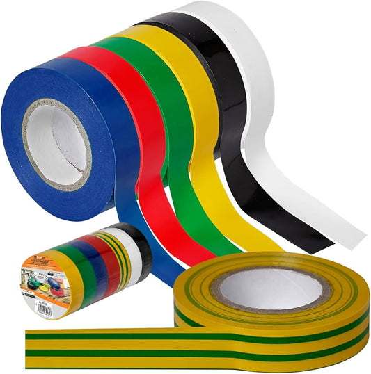 Colour coded PVC Adhesive tape 6pack