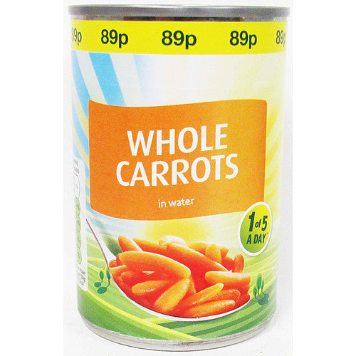 Whole carrots in water