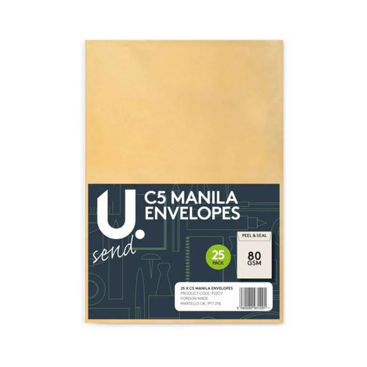 C5 Manila envelopes 25 pack