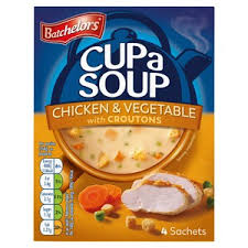 Bachelors Cupa soup chicken and vegetables with croutons 4 sachets 110g