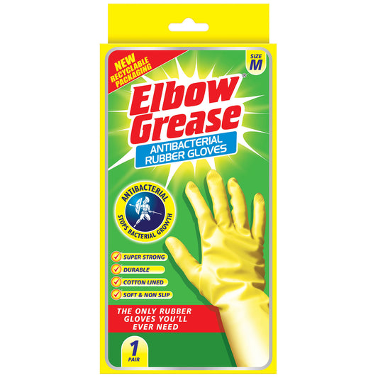 Medium elbow grease rubber gloves 1 pair