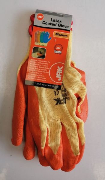 JAK Latex coated gloves medium