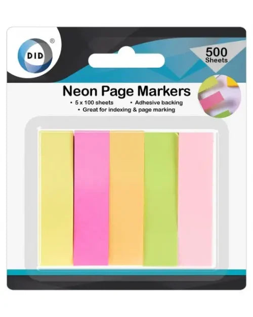 Neon page markers 500 sheets